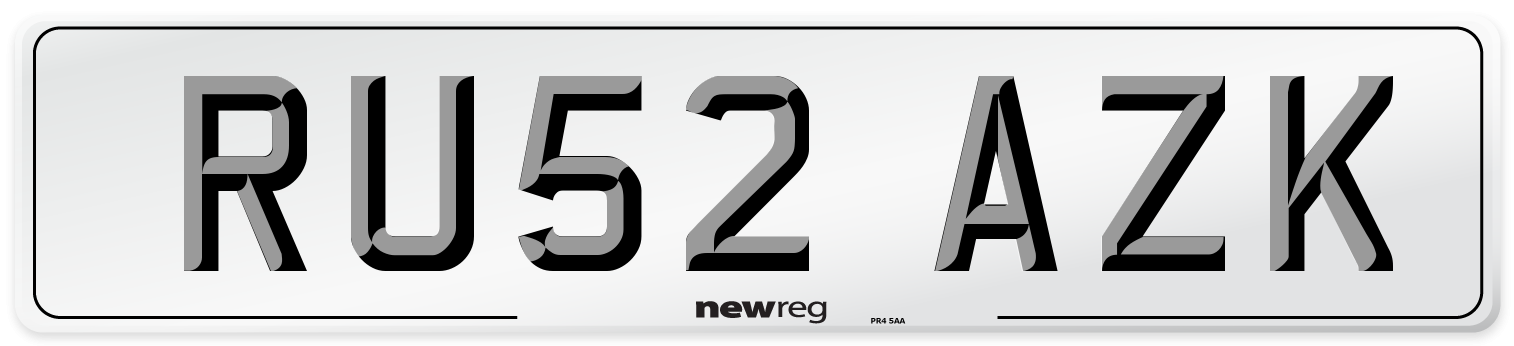RU52 AZK Number Plate from New Reg